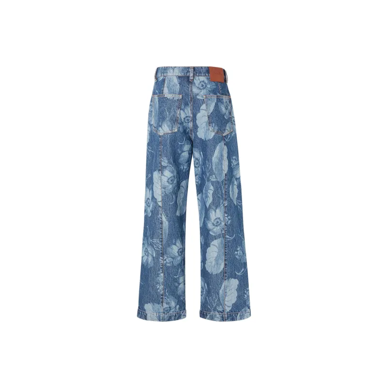FENDI Sea Garden print Jeans-1