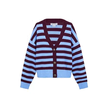 URBAN REVIVO Knitwear Women's Dark Red Stripes