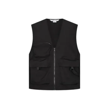 URBAN REVIVO Vests Men Jet Black