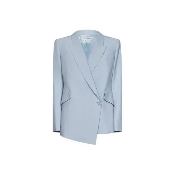 Alexander McQueen Business Suits Women's Light Blue