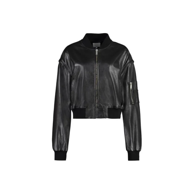 Halfboy Leather Bomber Jacket-0