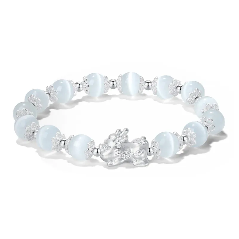 ZKY Glass Cat Eye Jade Bracelets Unisex-1