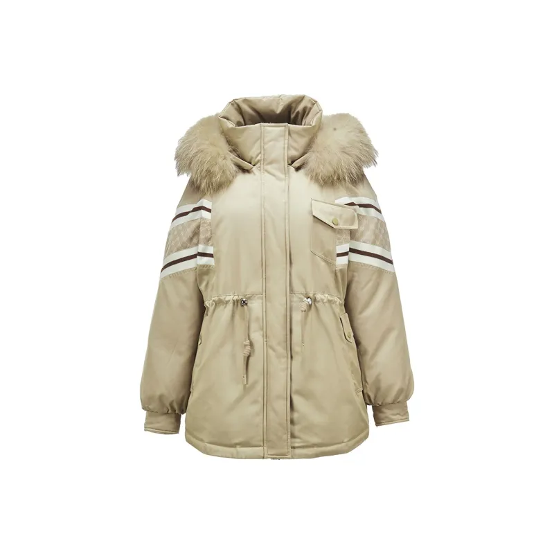 XIANGYING Down Jacket Women's Khaki-0