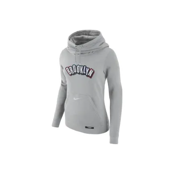 Nike Brooklyn Nets Club City Edition Women's Nike Nba Fleece Funnel Neck Hoodie