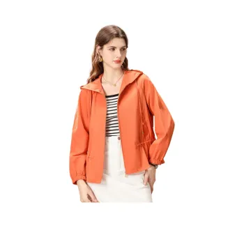 FENHONGMALI Jackets Coats Women's Orange