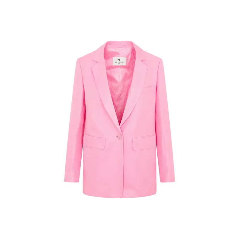ETRO Single Breasted Long Sleeved Blazer-0