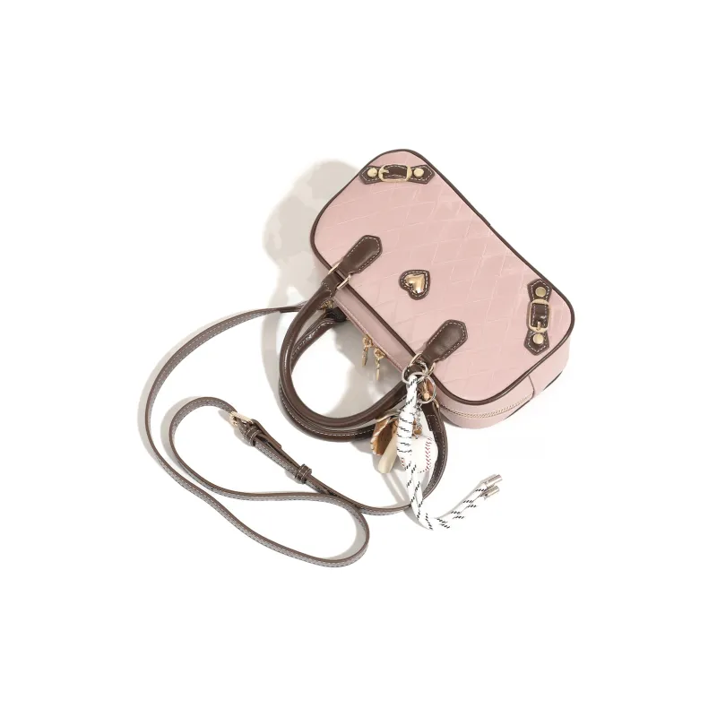 BOBDOG PU Shoulder Bag, Handbag Small Size Women's Pink-4
