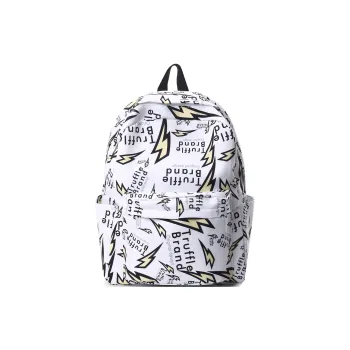 BAODIDAISHU Nylon Backpack Unisex White/Gray/Black
