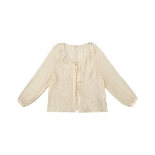WUPODAMANVZHUANG Shirt Women's Ancient Apricot