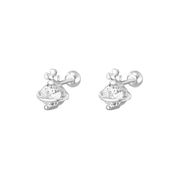 AAJF S999 Silver Stud Earrings Women's