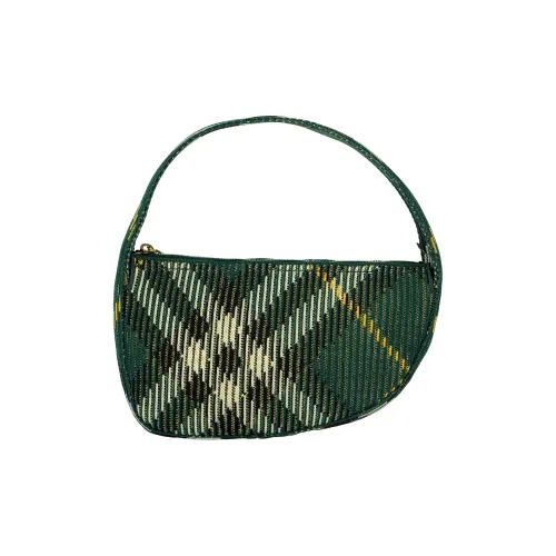 Burberry Nylon One chain-link Handbags Mini Women's Green Plaid