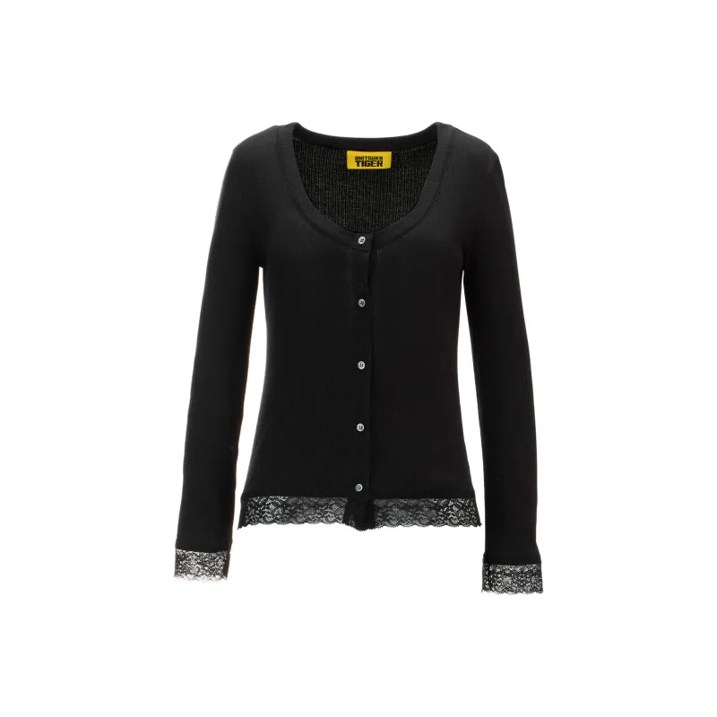 Onitsuka Tiger SS25 WS CARDIGAN Knitwear Women's Black-0