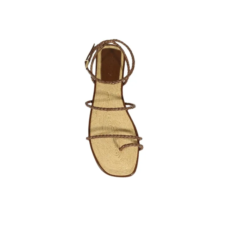 Schutz Kaya One Strap Sandals Women's Brown-4