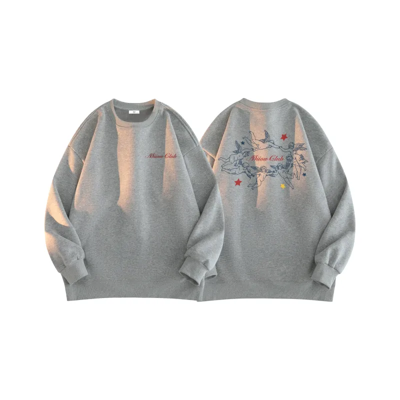 MIIOW Trend Party Series Sweatshirt Unisex White-10