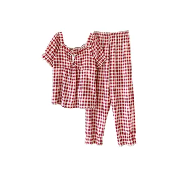 XIAFENYAN Pajama Set Women's Red