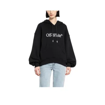 OFF WHITE Drawstring Long Sleeved Hoodie