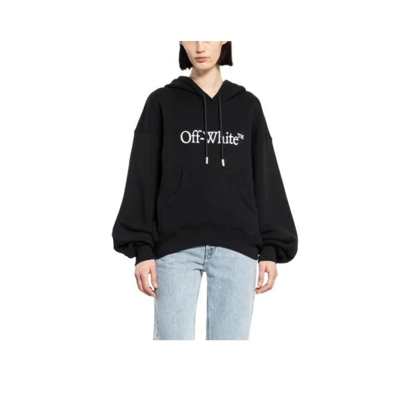 OFF WHITE Drawstring Long Sleeved Hoodie-0
