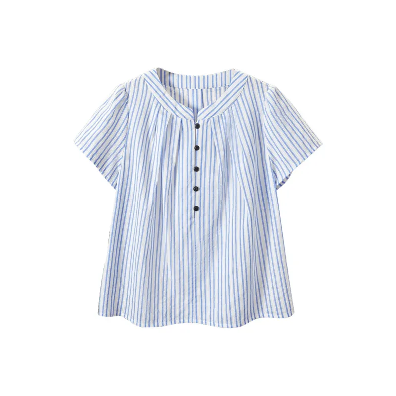 TOUCH Shirt Women's Blue Stripes-0