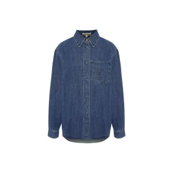 BBLLUUEE Shirt Women's Denim Blue