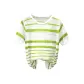 White Base with Green Stripes