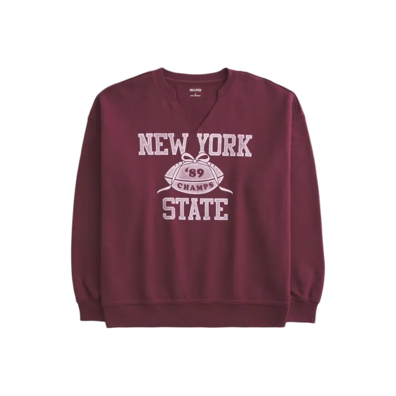 Hollister Sweatshirt Women's Burgundy-0