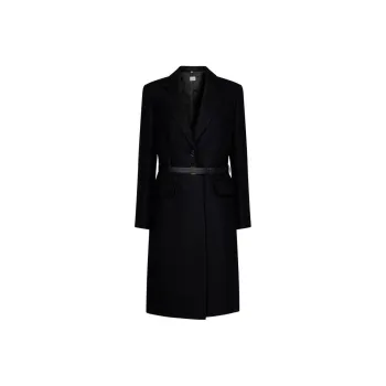 Burberry Belted Wool Coat 'Black'