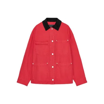 ZARA ZW Series Jackets & Coats Women's Red