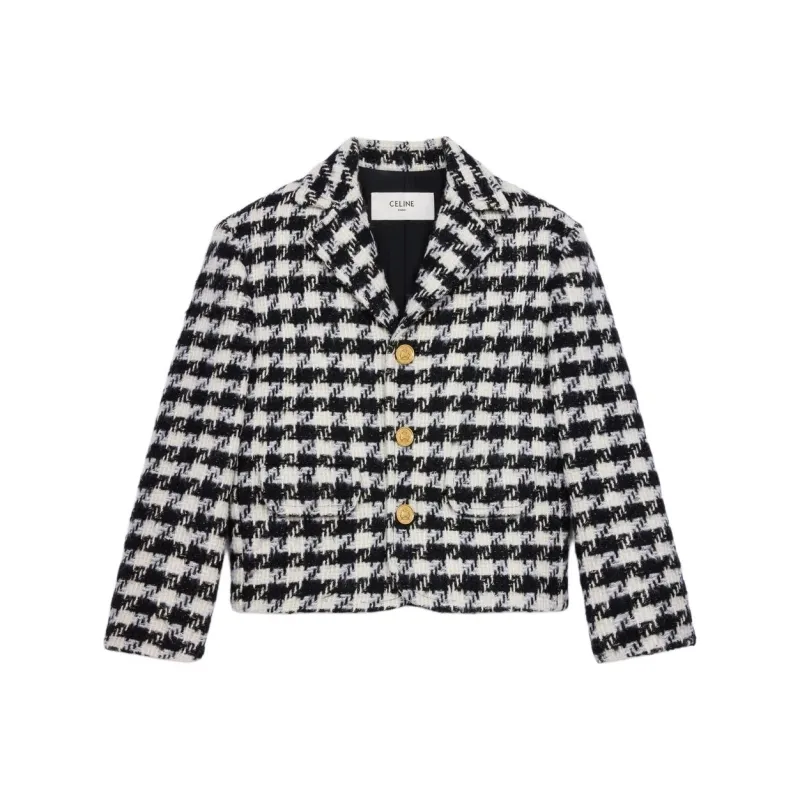 CELINE Jackets & Coats Women's Black White-0