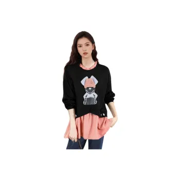 Wbwq Sweatshirt Women's Black Smashed Pink