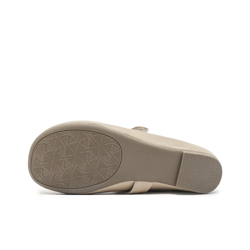 JOSINY Leather Patchwork Abrasion Resistant Slip Resistant Quick Dry Closed Toe Slippers Women's Khaki-6