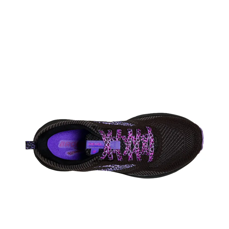 Brooks Revel 5 Anti Slip Wear Resistant Low Top Running Shoes Women's Black-4