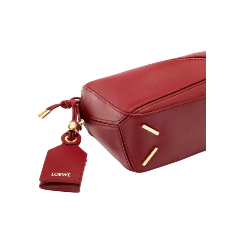 LOEWE Puzzle Lambskin Puzzle Bag One Shoulder Handbag Mini Women's Burnt Red-7