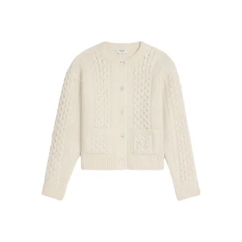 CELINE Triomphe Cardigan In Aran Wool