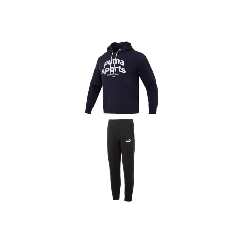 PUMA Casual Sportswear Men Set Purple Top+Black Pants