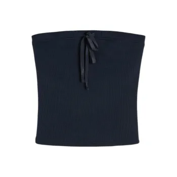 Hollister Strapless Top Women's Marine Blue