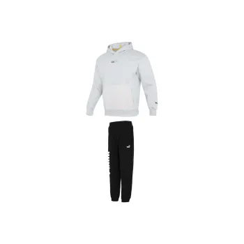PUMA Casual Sportswear Men Clothing Set Gray Top+Black Pants