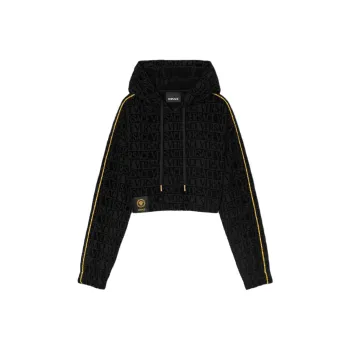 VERSACE Drawstring Cropped Hoodie