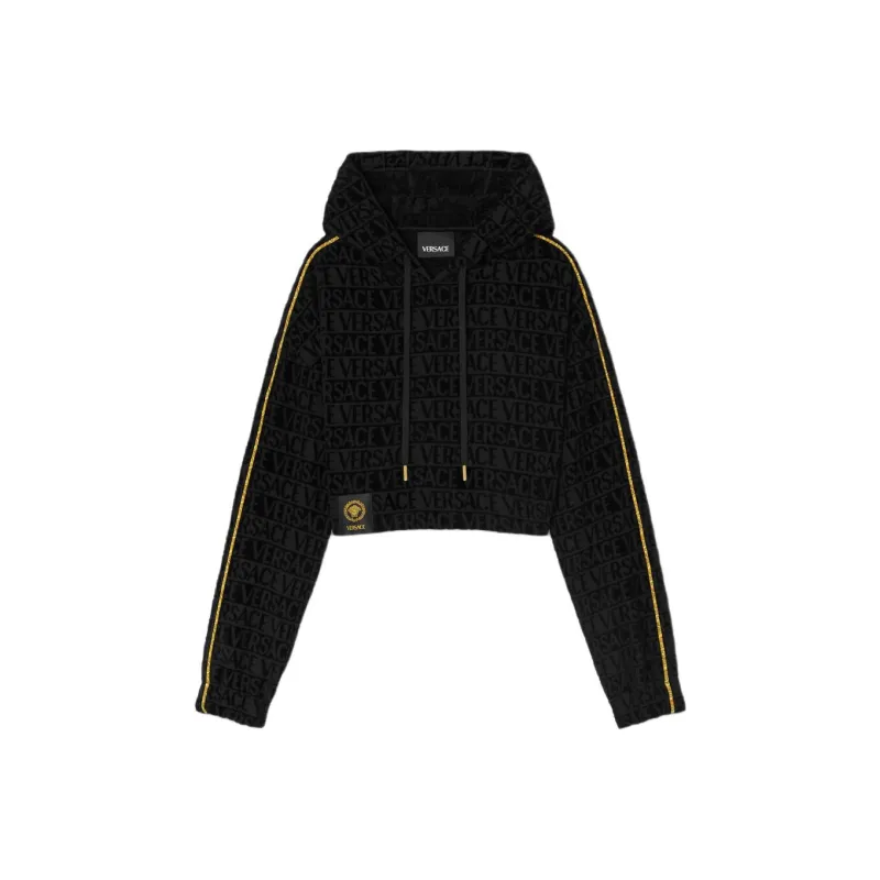 VERSACE Drawstring Cropped Hoodie-0