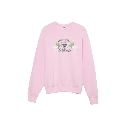 Victoria's Secret PINK IVY FLEECE CREW SWEATSHIRT/SOBH Sweatshirt Women's Spring Orchid Beverly Hills