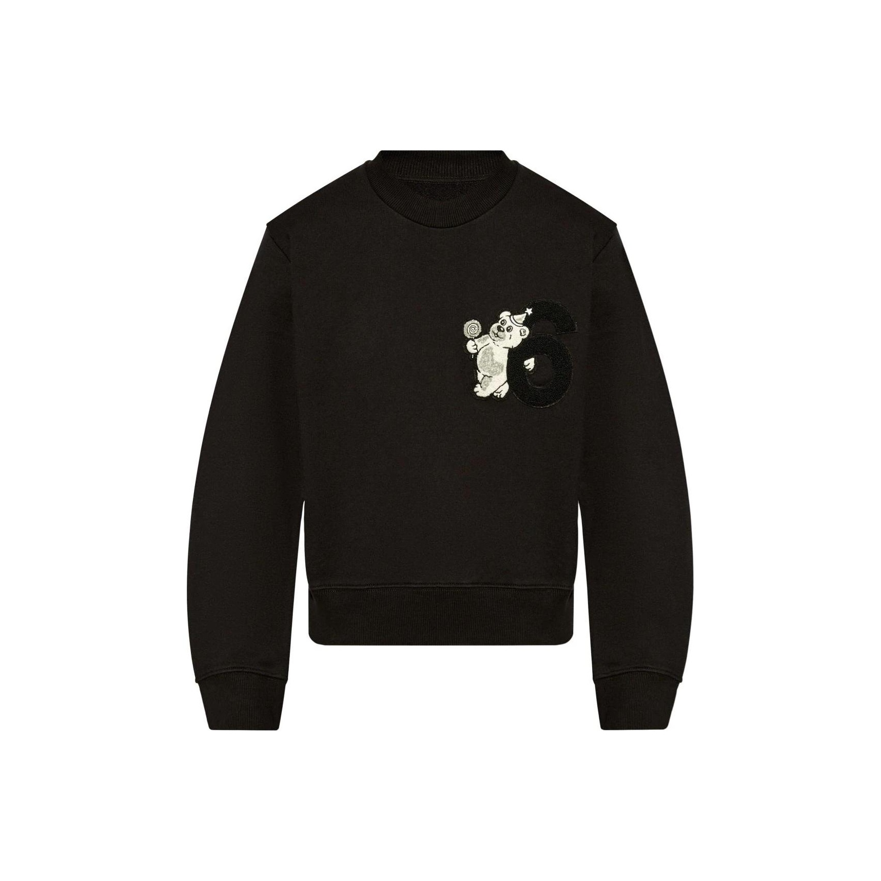 MM6 Maison Margiela - Cotton crew-neck sweatshirt black