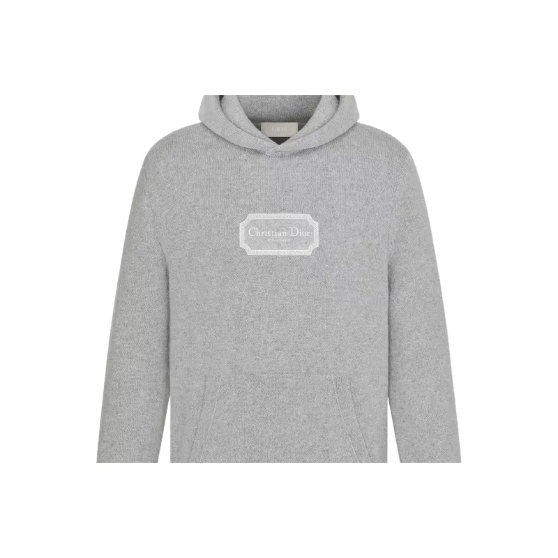 DIOR Homme Logo Patch Long Sleeved Hoodie-2