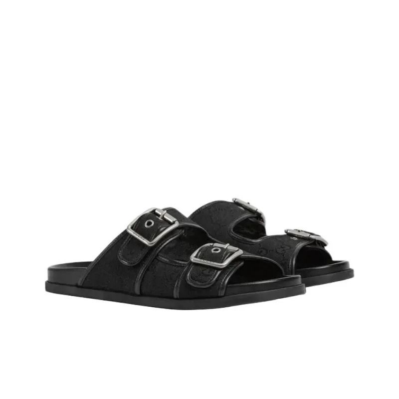 GUCCI Quiet Slide Slippers Men's Black-2