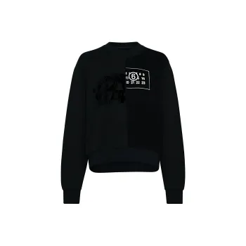 MM6 Maison Margiela Numbers motif Cotton Sweatshirt