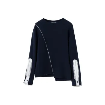SOON FLOWER Sweatshirt Unisex Navy Blue