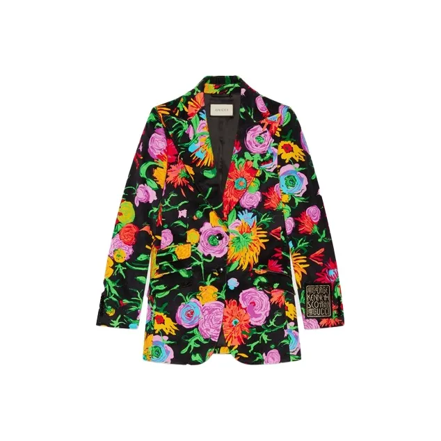 GUCCI X Ken Scott Floral Velvet Blazer-0