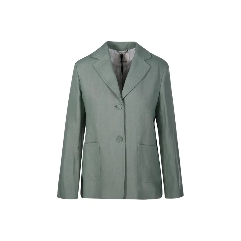 'S MAX MARA Socrates Single-breasted Linen Blazer-0