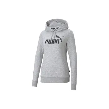 PUMA Essentials Logo Hoodie Sweatshirt Women's Gray