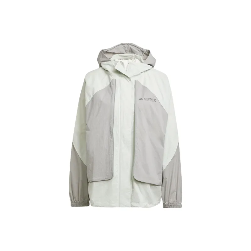 Adidas TerrexXPLORIC WIND.RDY Jacket Women's Linen Green/Pure Linen Gray-0
