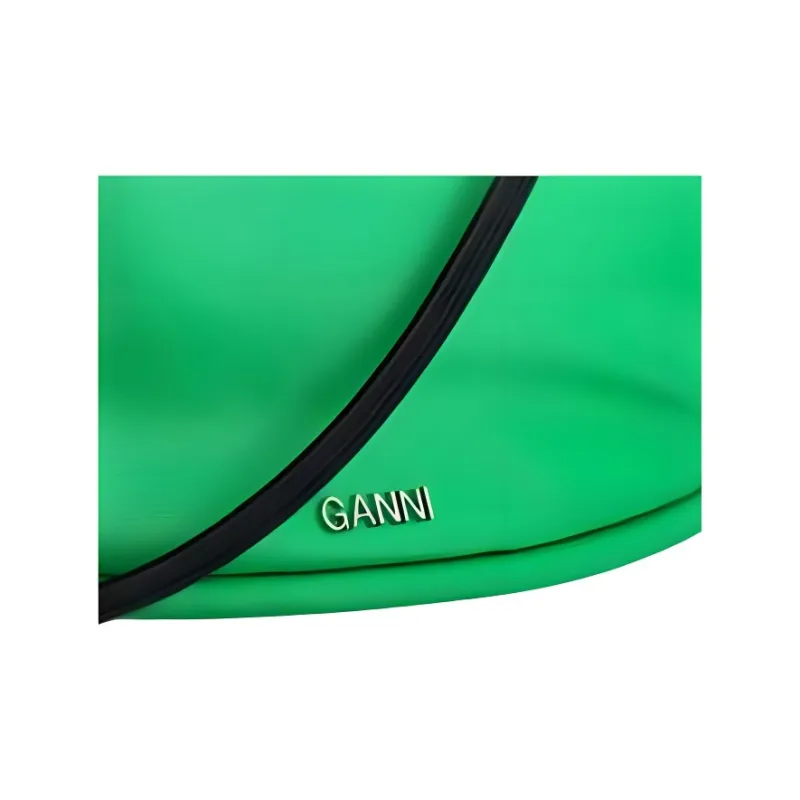 GANNI Polyamide With Leather Shoulder Bag, Crossbody Bag, Handbag Women's Green-4