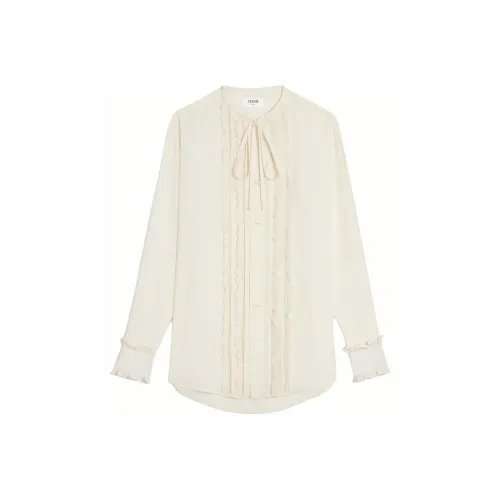 celine and Frilled Romy Shirt In Silk Crepe And Acetate